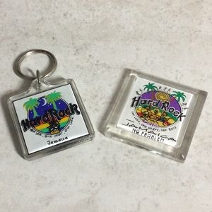 NWOT Jamaica Hard Rock Cafe keychain and magnet